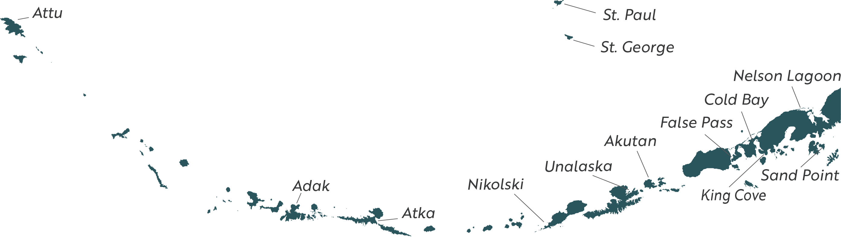 Aleutian Islands Labeled