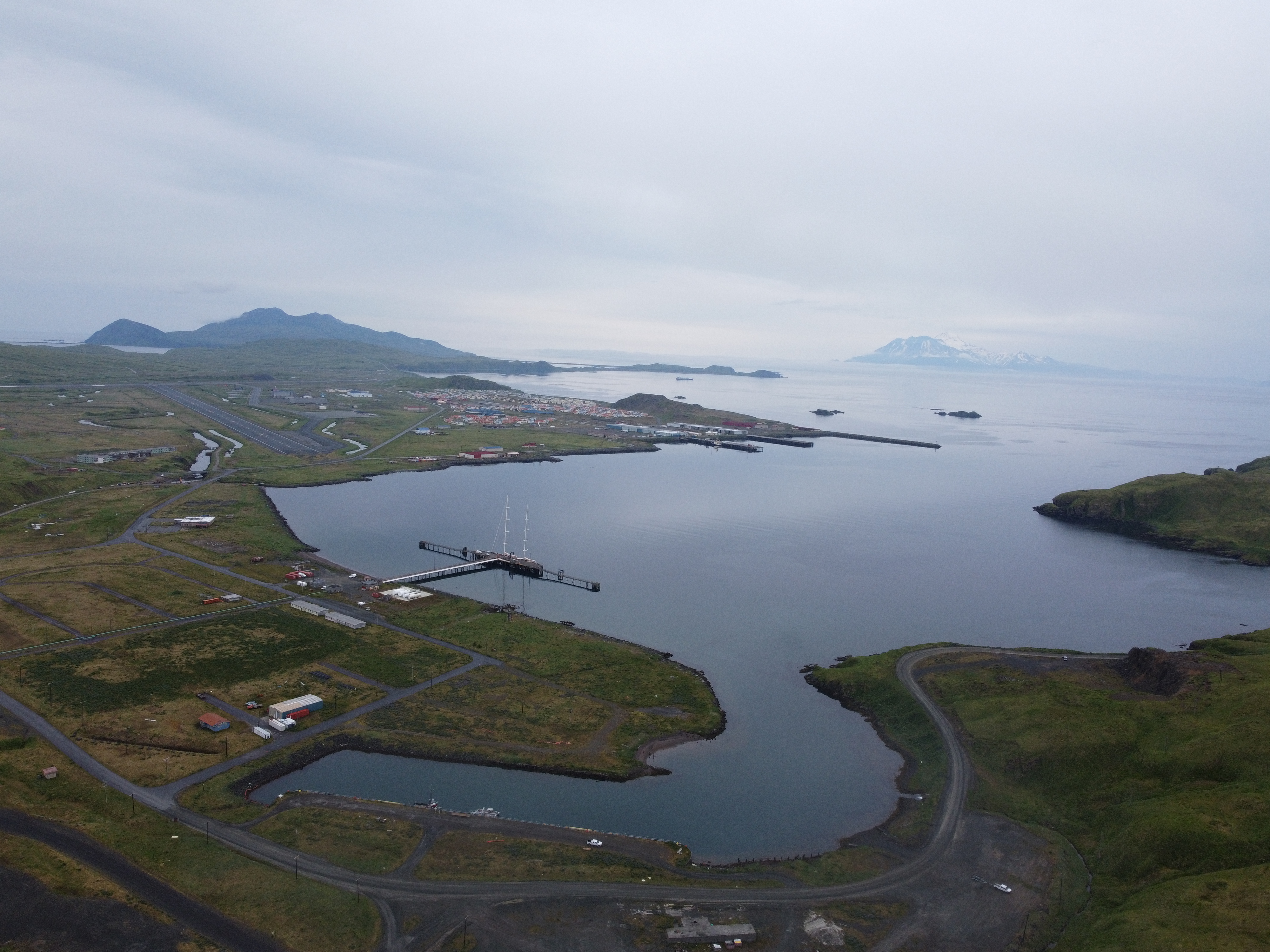 Aerial photo of Adak, Alaska