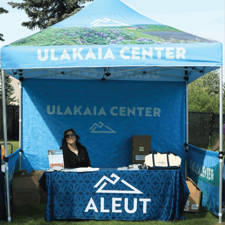 Ulakaia Center tent at the 2025 Aleut Picnic
