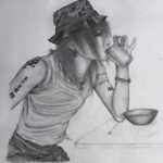 Miyavi: graphite pencil on vellum Bristol paper.